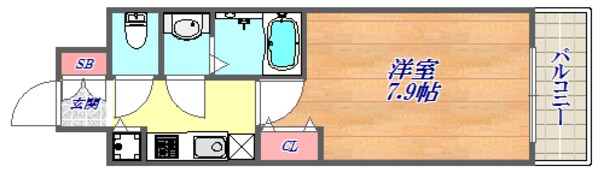 エスライズ新神戸2の物件間取画像